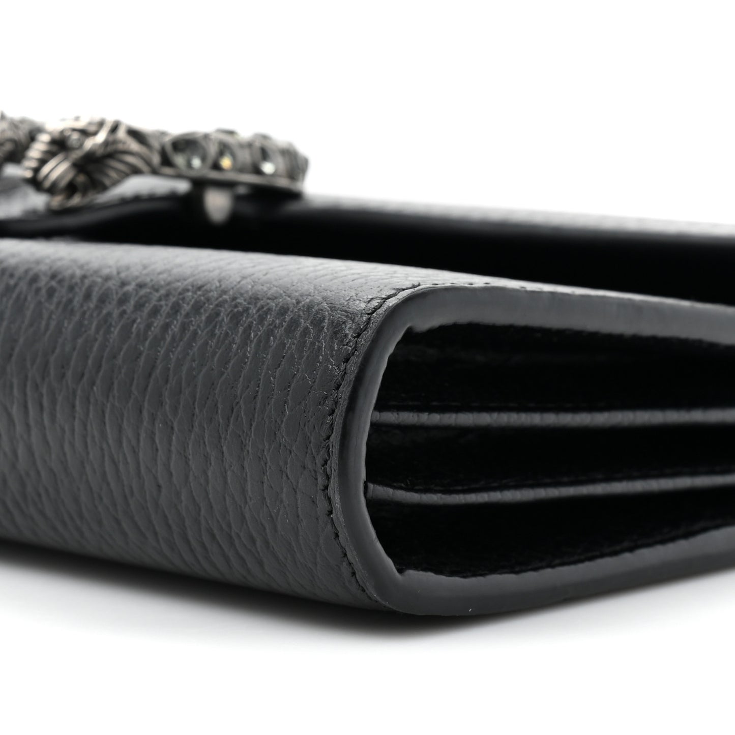 Calfskin Mini Dionysus Chain Wallet Black
