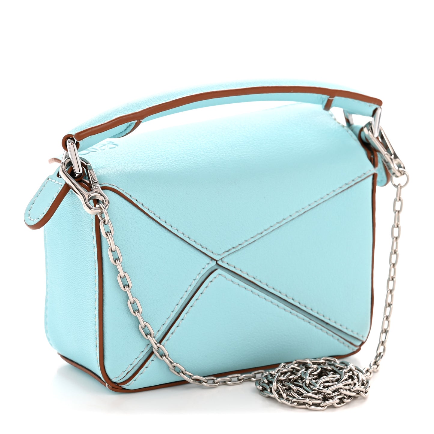 Calfskin Nano Puzzle Bag Pacific Aqua