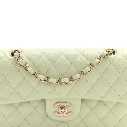 Chanel Caviar Quilted Small Double Flap Light Green 8 of 11