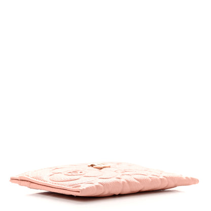 Chanel Caviar Camellia Embossed Card Holder Light Pink 4 of 9