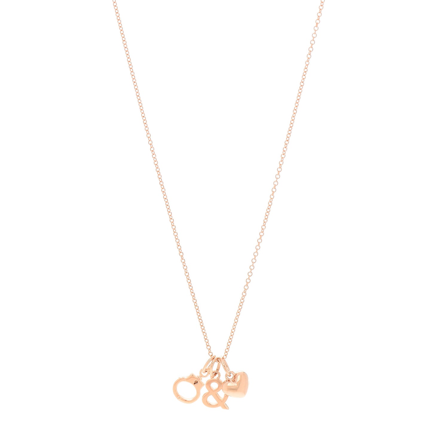 18K Rose Gold Naughty and Nice Pendant Necklace