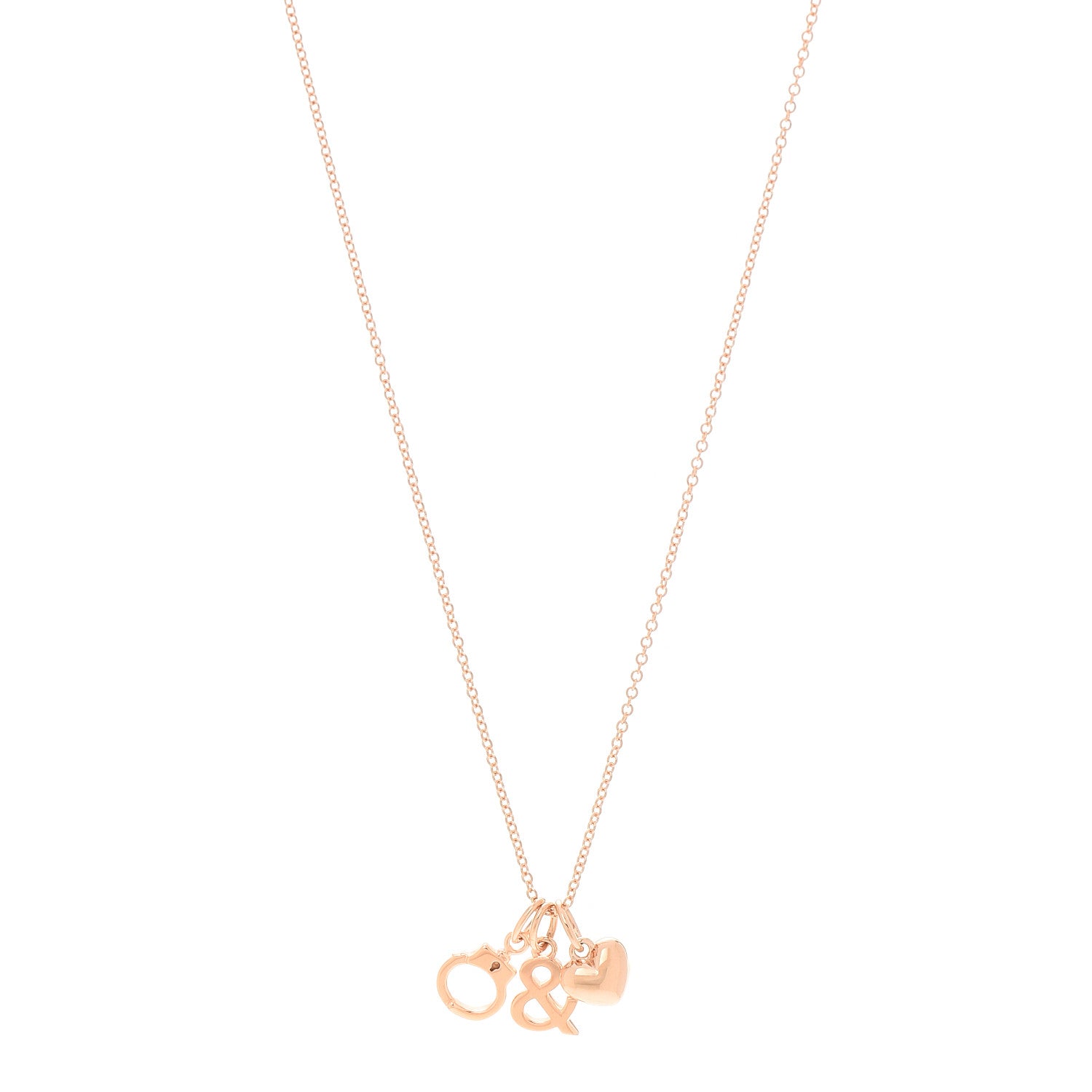 Tiffany 18K Rose Gold Naughty and Nice Pendant Necklace 1 of 8