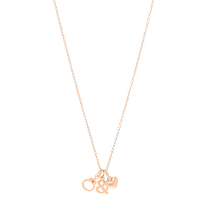 Tiffany 18K Rose Gold Naughty and Nice Pendant Necklace 1 of 8