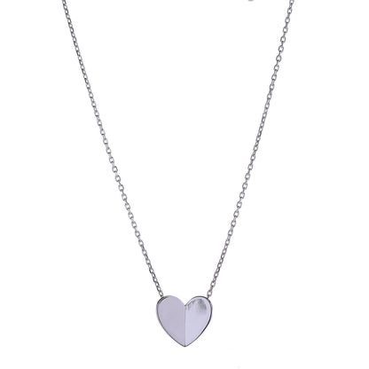 Van Cleef & Arpels 18K White Gold Frivole Heart Pendant Necklace 1 of 7