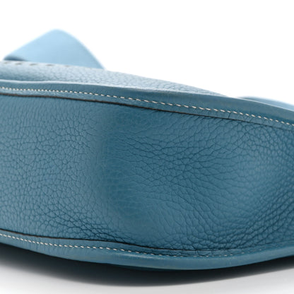 Hermes Taurillon Clemence Evelyne PM Blue Jean 10 of 10