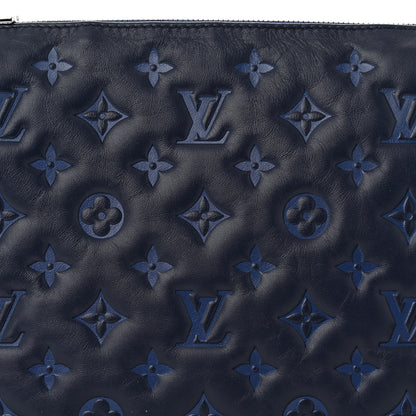 Louis Vuitton Lambskin Embossed Monogram Coussin PM Navy 7 of 10