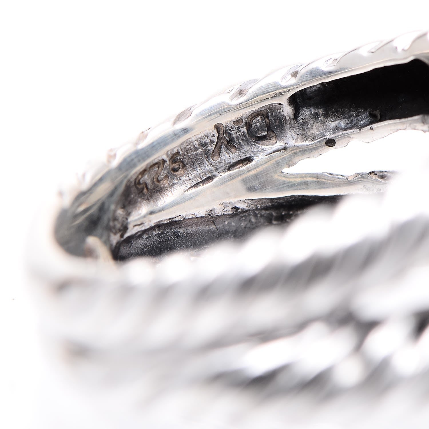 David Yurman Sterling Silver Diamond Black Onyx 11mm Albion Ring 52 6 5 of 6
