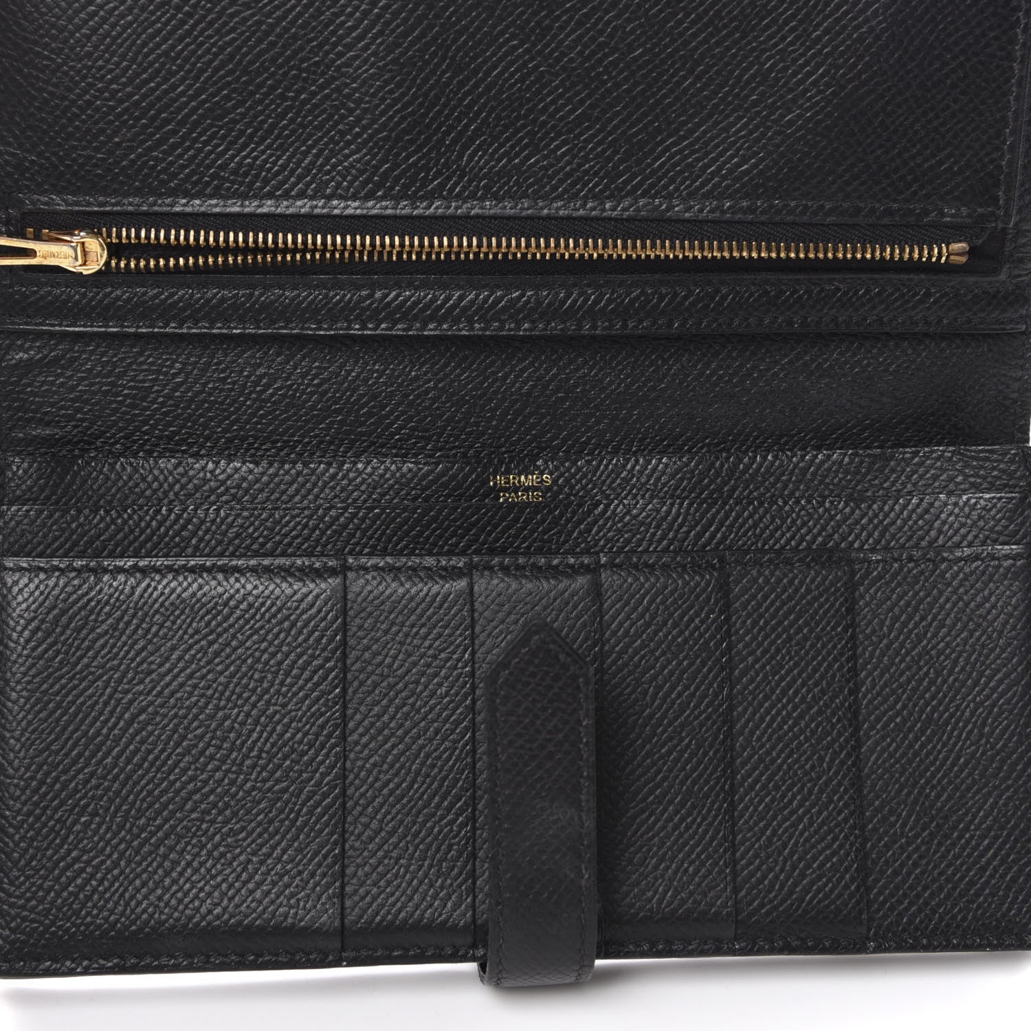 Hermes Epsom Bearn Gusset Wallet Black 5 of 7