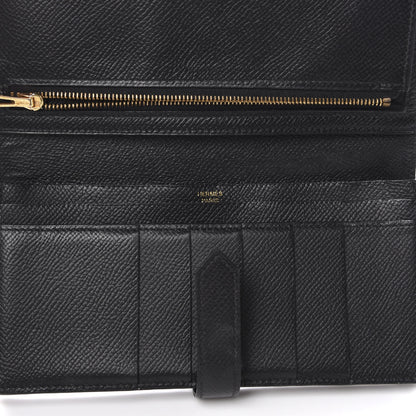 Hermes Epsom Bearn Gusset Wallet Black 5 of 7