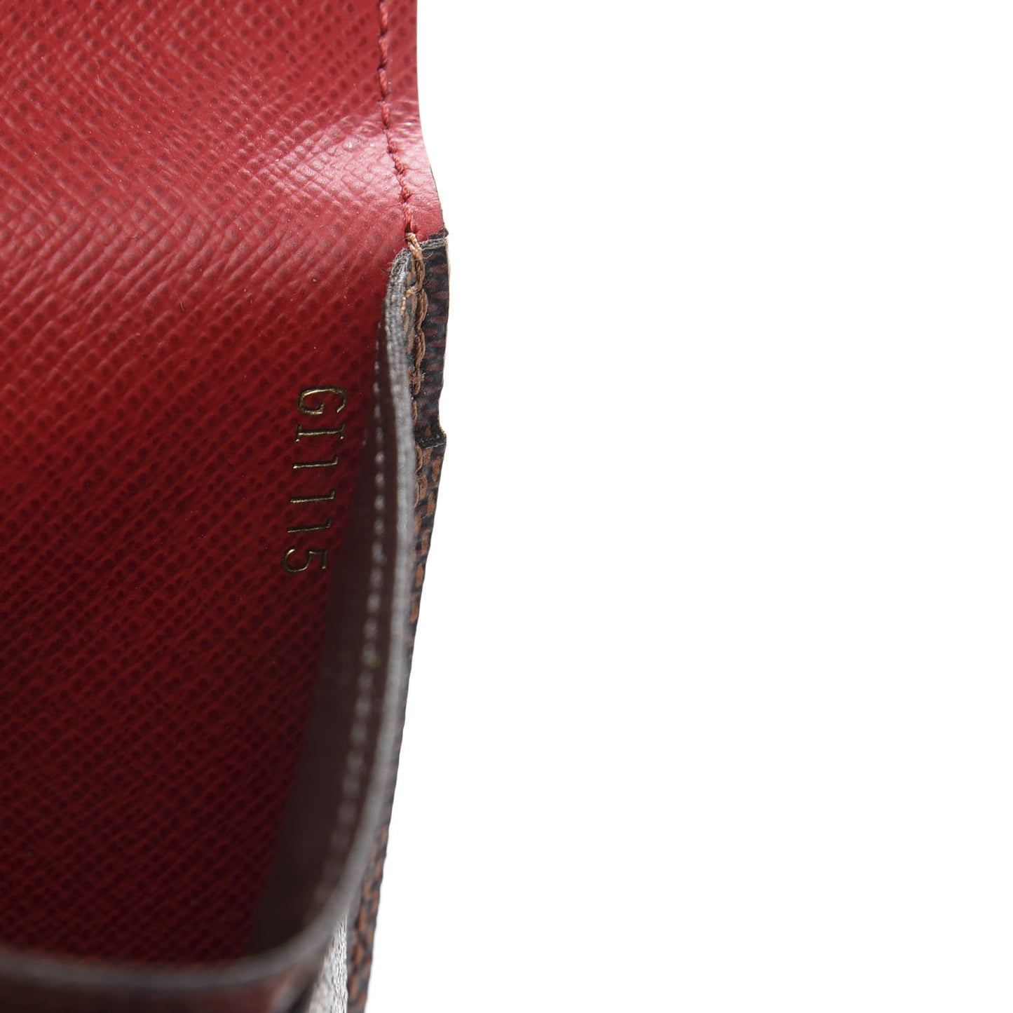 Damier Ebene Josephine Wallet Red