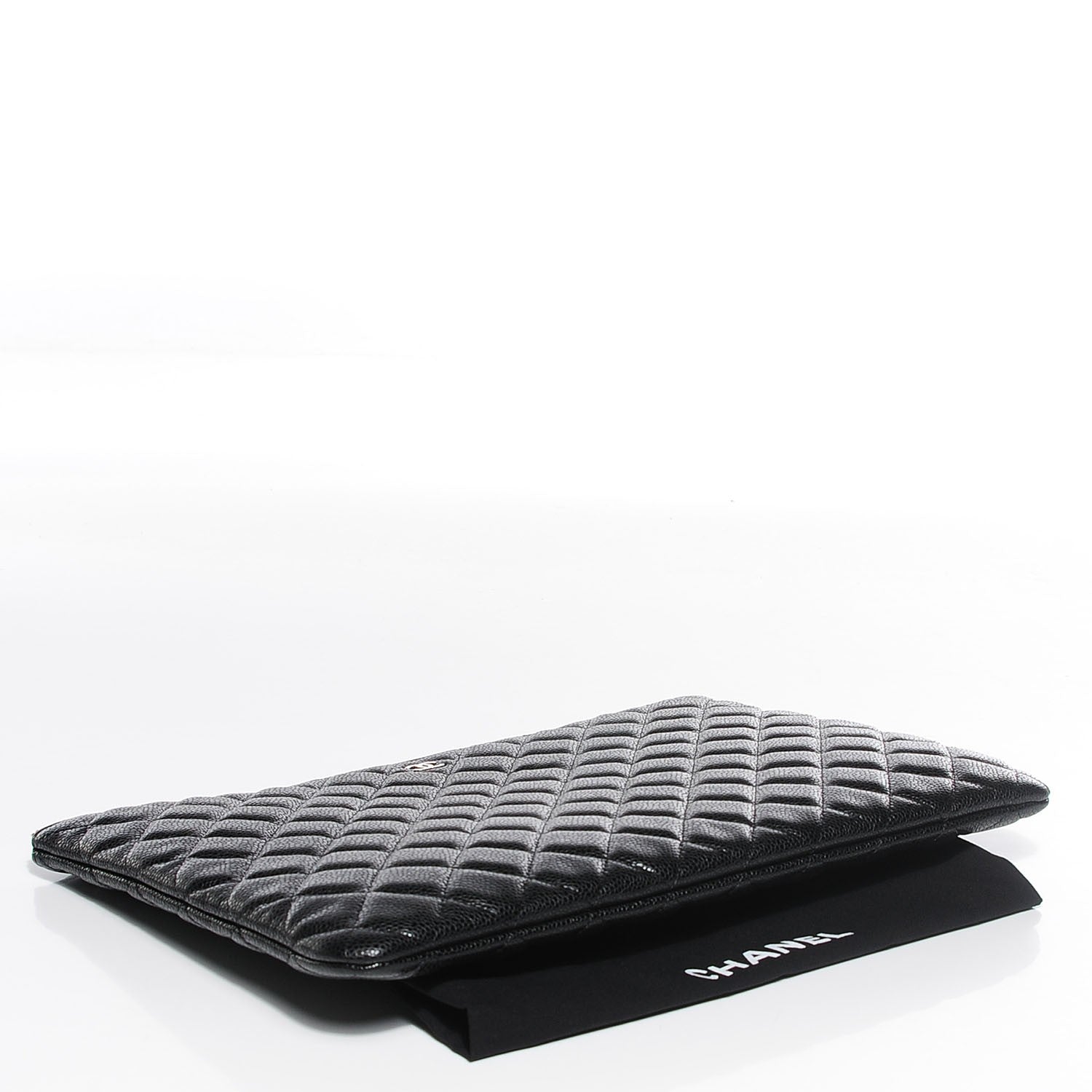 Chanel Caviar Quilted Large Cosmetic Case Black 4 of 8