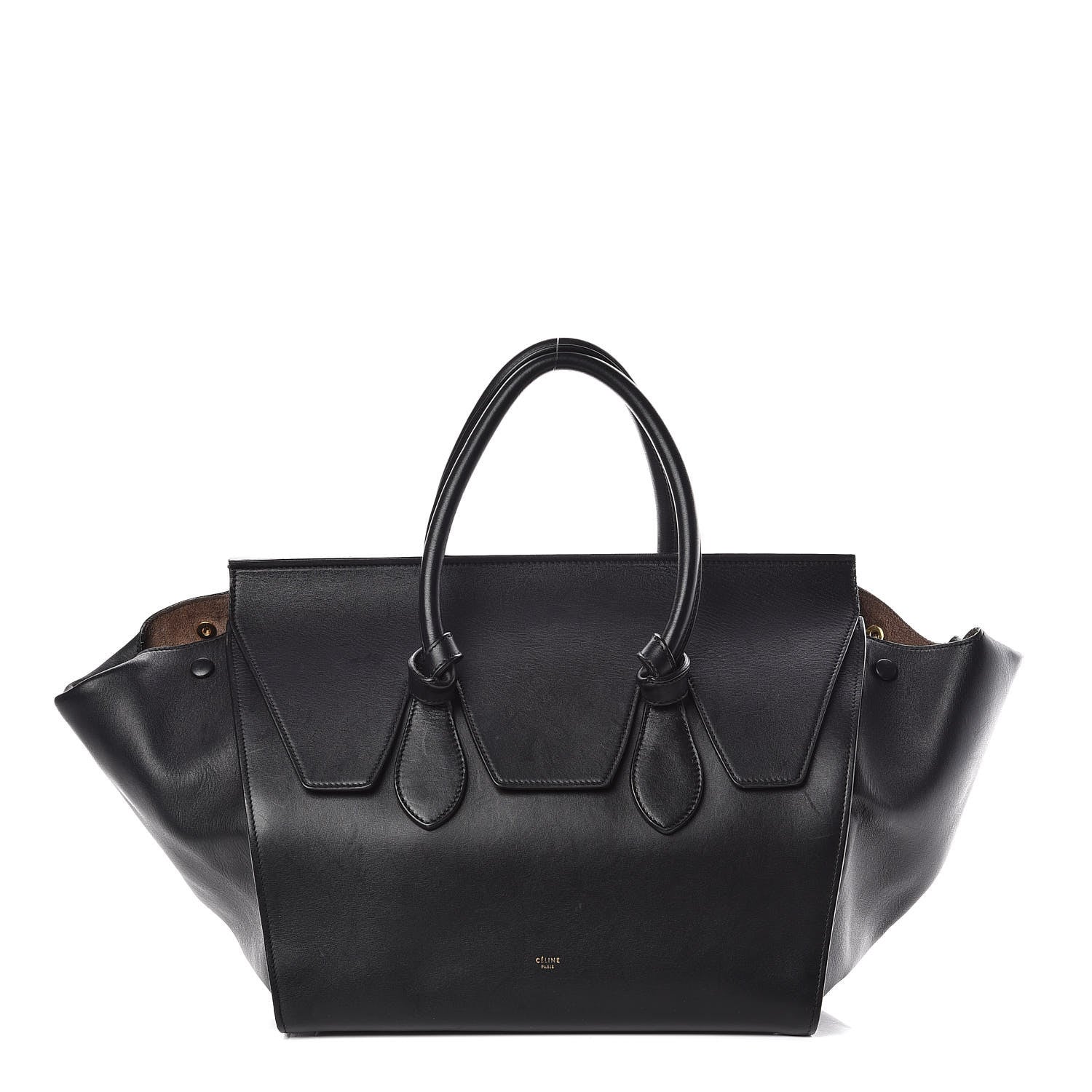 Celine Smooth Calfskin Large Tie Knot Tote Black 1 of 25