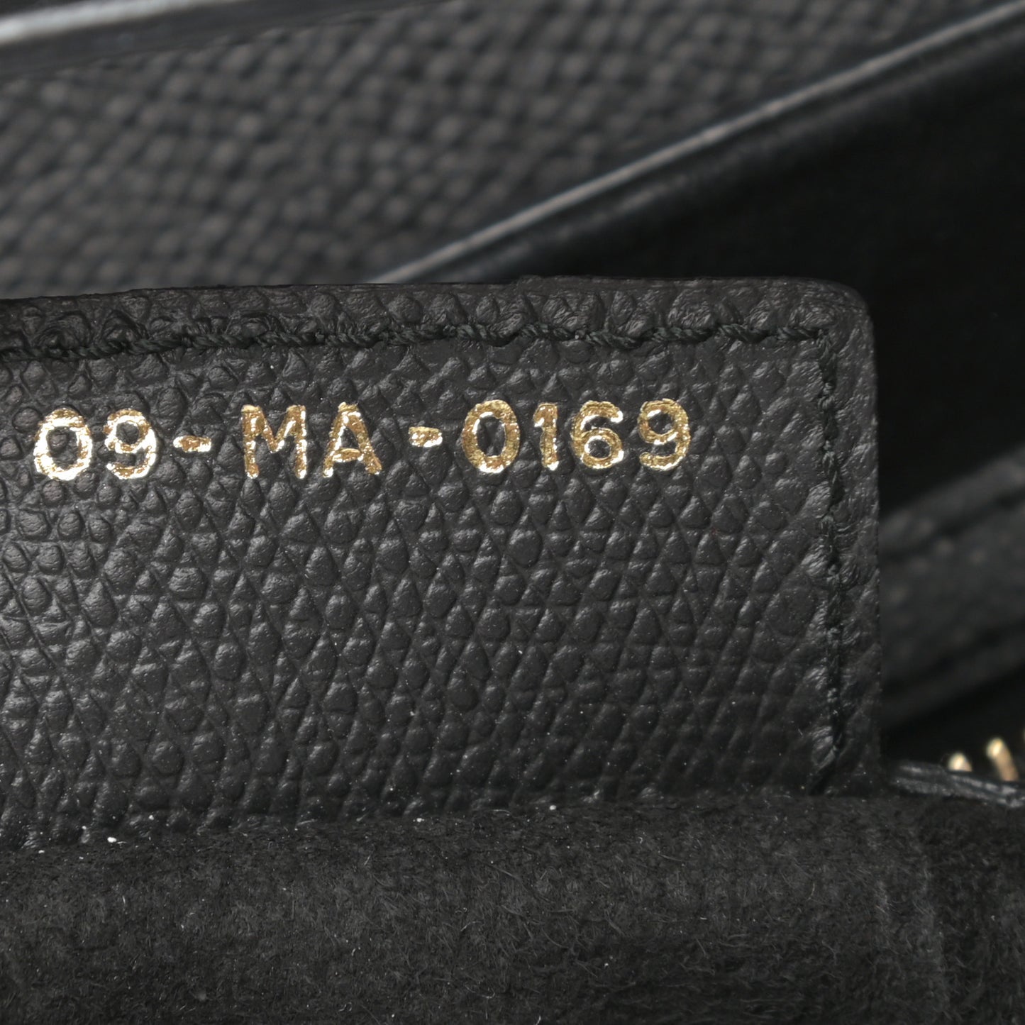 Grained Calfskin Saddle Bag Black