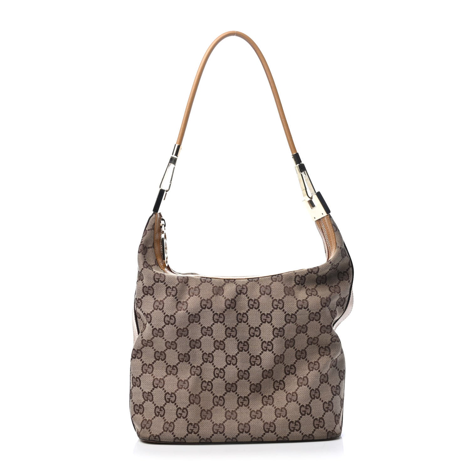 Gucci Monogram GG Clasp Hobo Tan 1 of 4