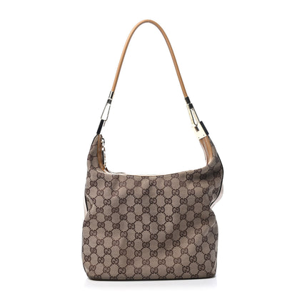 Gucci Monogram GG Clasp Hobo Tan 1 of 4