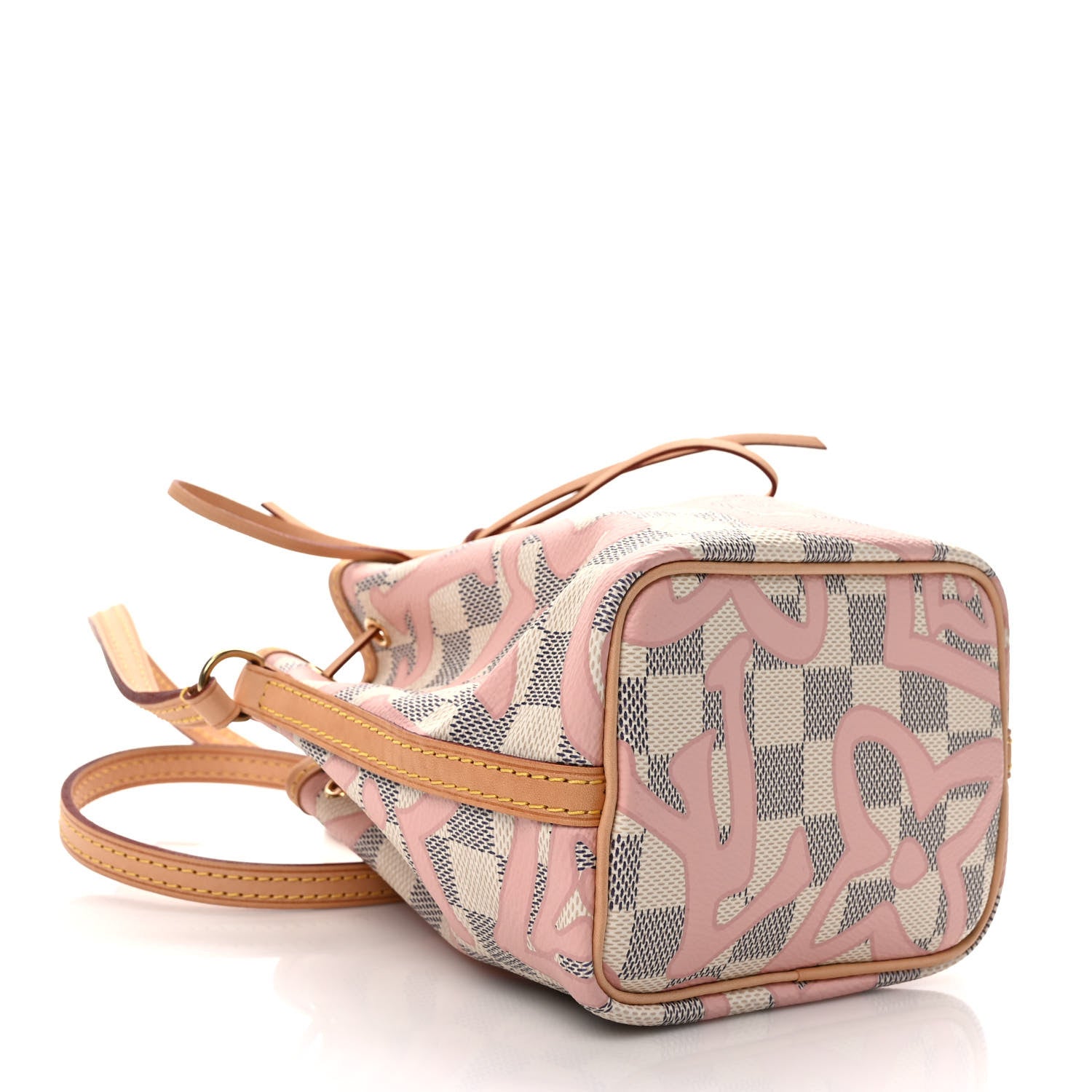 Louis Vuitton Damier Azur Tahitienne Nano Noe Rose Ballerine 4 of 9