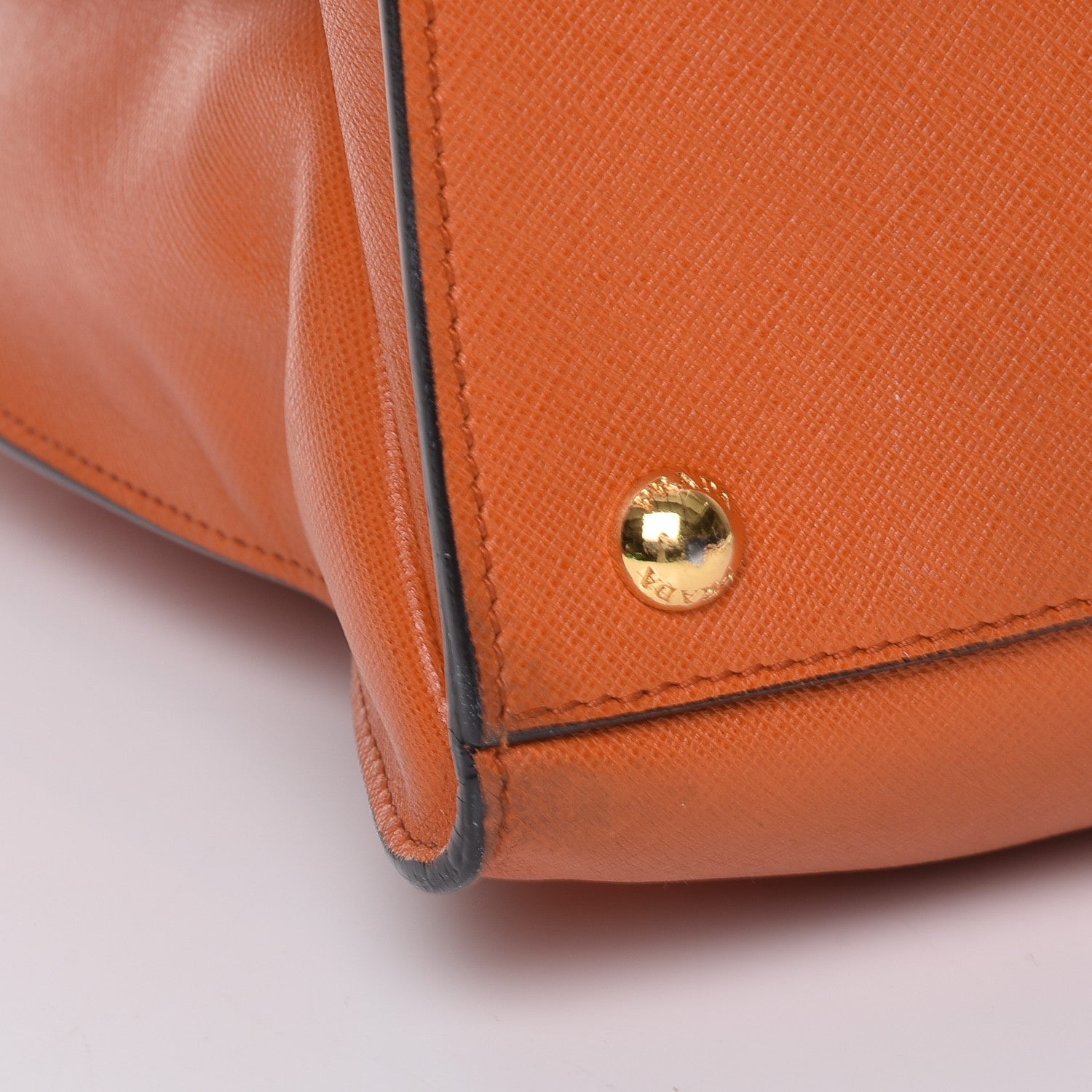 Prada Saffiano Soft Tote Papaya 14 of 19