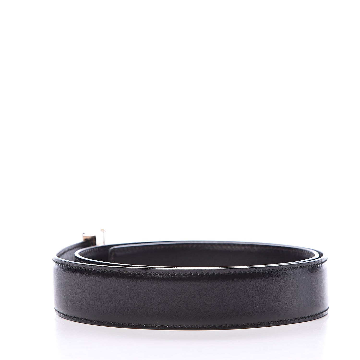Gucci Calfskin Reversible Square G Buckle Belt 75 30 Black Brown 3 of 6