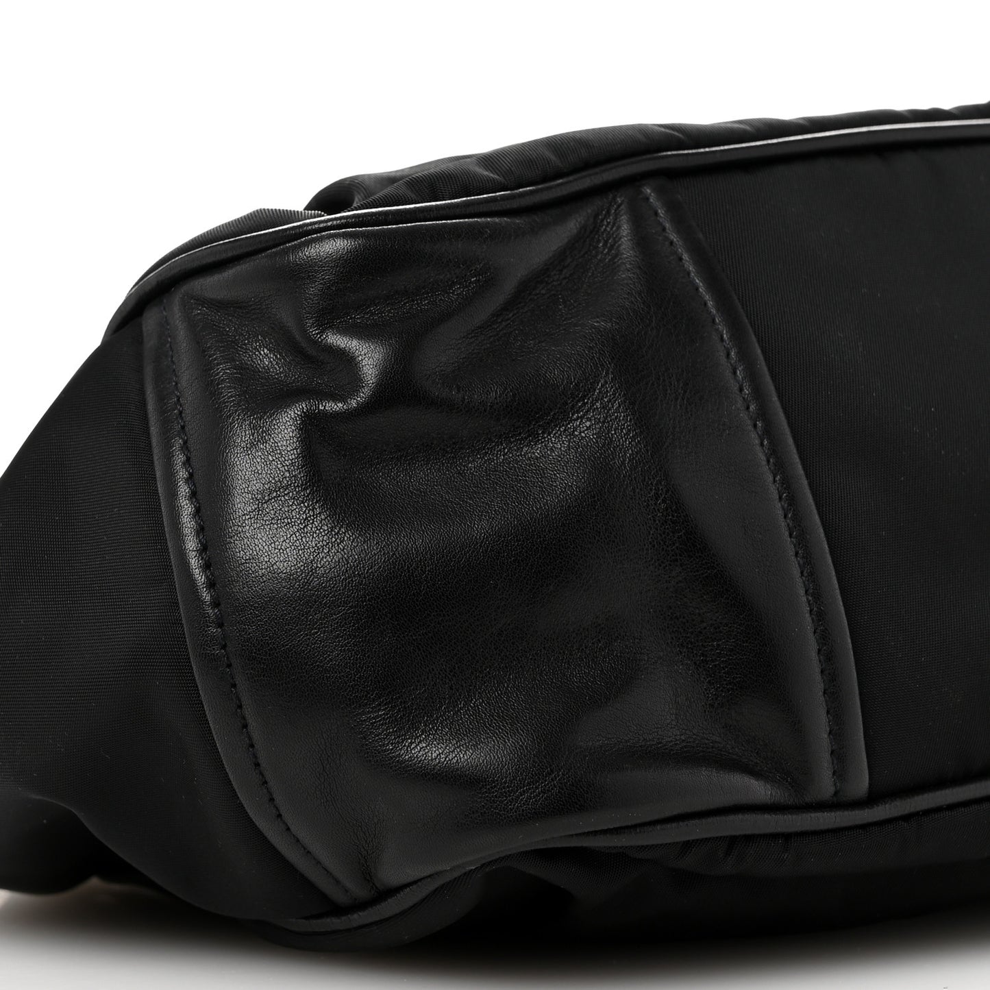 Tessuto Nylon Chain Shoulder Bag Black