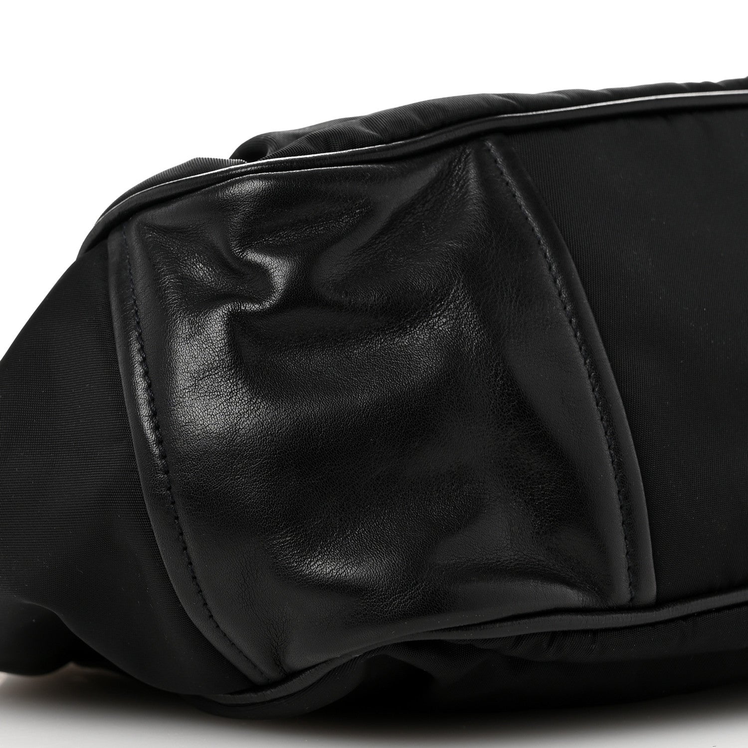 Prada Tessuto Nylon Chain Shoulder Bag Black 8 of 10