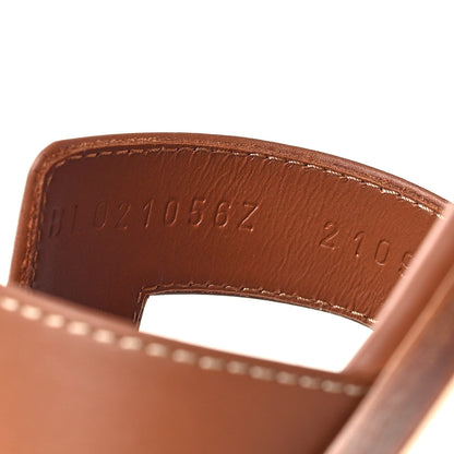 Hermes Box Calfskin Oran Sandals 38 Gold 6 of 9