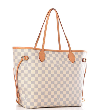 Louis Vuitton Damier Azur Neo Neverfull MM Rose Ballerine 4 of 11