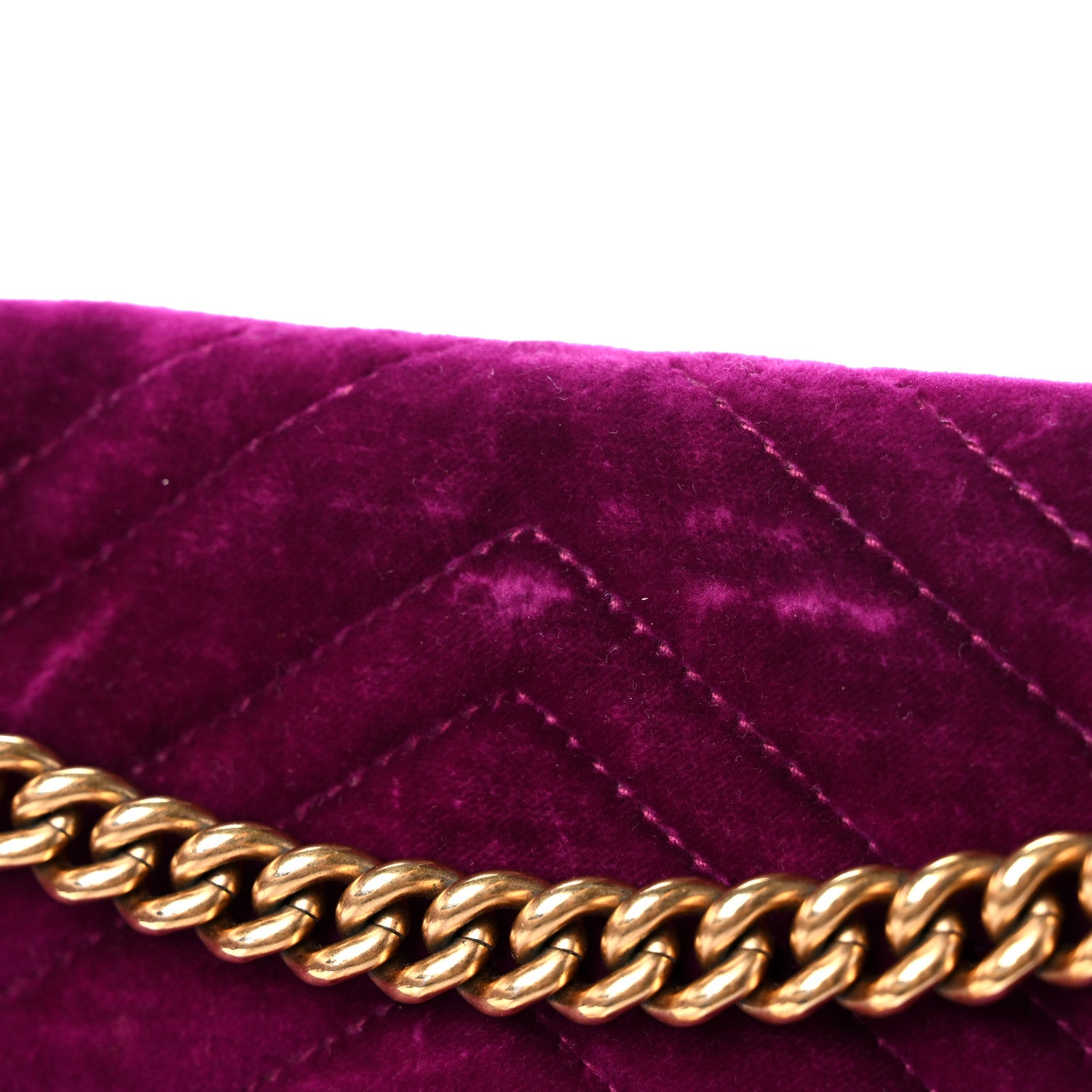 Gucci Velvet Matelasse Medium GG Marmont Shoulder Bag Fuchsia Violet Cyclamen 19 of 25