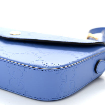 Gucci Calfskin GG Super Mini Shoulder Bag Blue 10 of 10