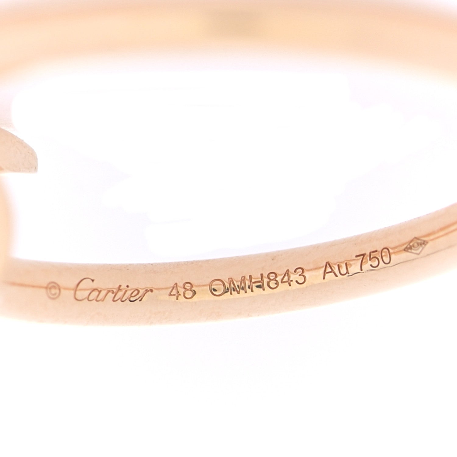 Cartier 18K Yellow Gold Small Juste Un Clou Ring 48 4.5 4 of 5
