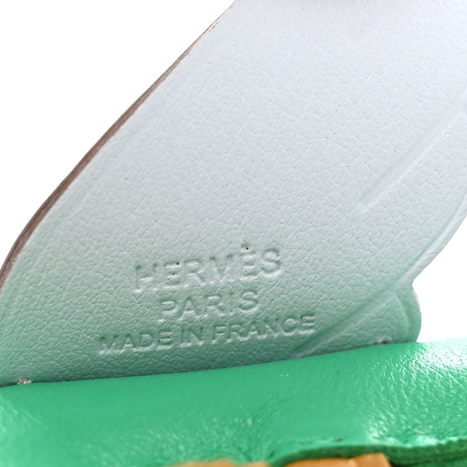 Hermes Milo Lambskin Grigri Rodeo Pegase Horse Bag Charm PM Menthe Sesame Bleu Brume 4 of 4