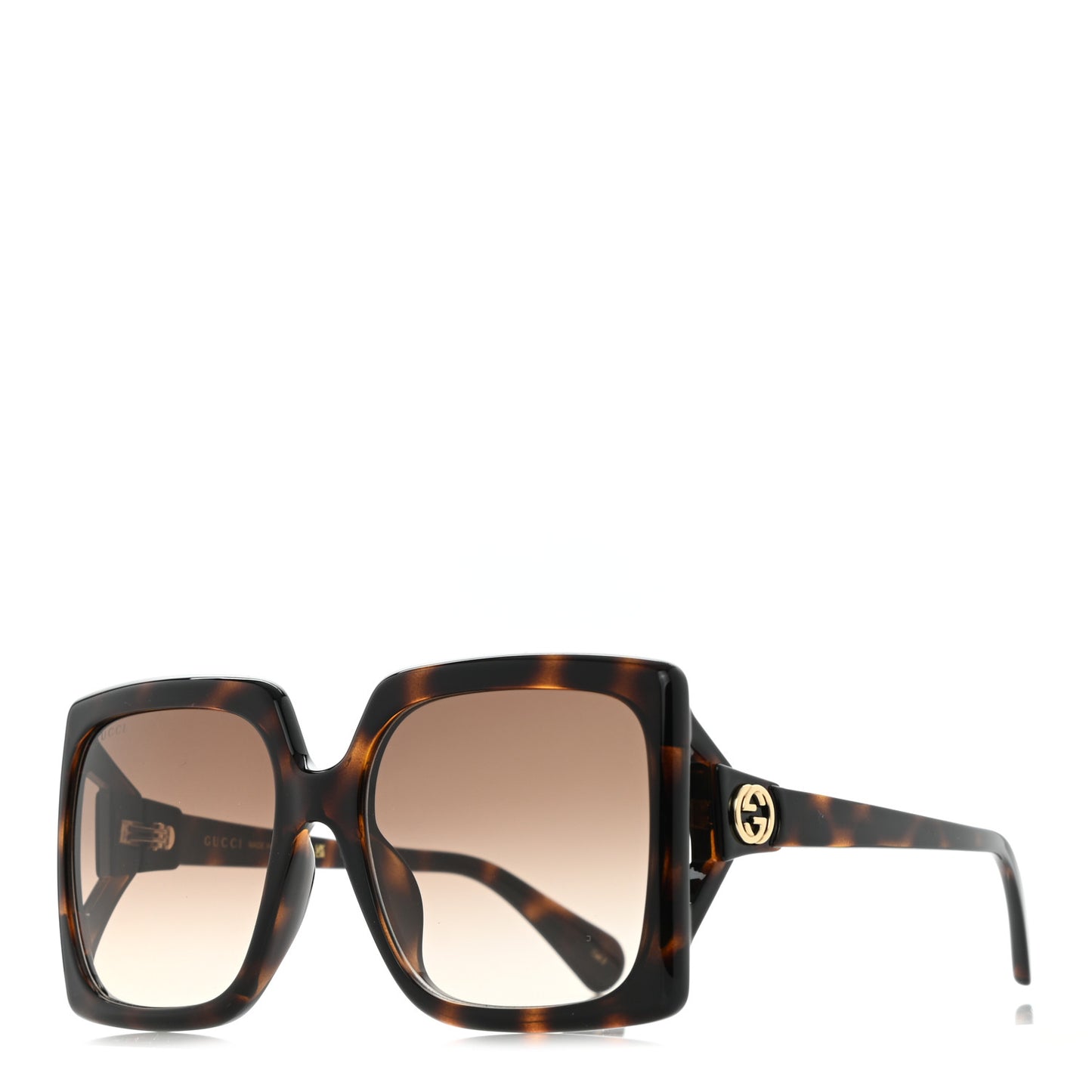 Acetate Square Frame Sunglasses GG0876SA Tortoise