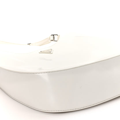 Prada Spazzolato Maxi Cleo Adjustable Strap Shoulder Bag White 8 of 9