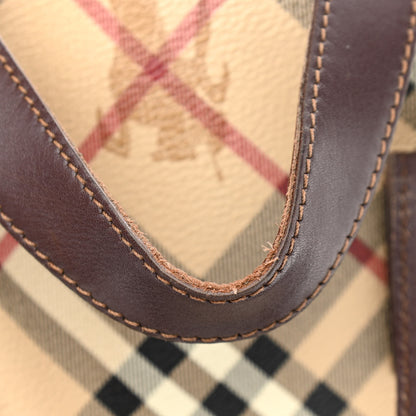 Burberry Haymarket Check Studded Tote Chocolate 12 of 19