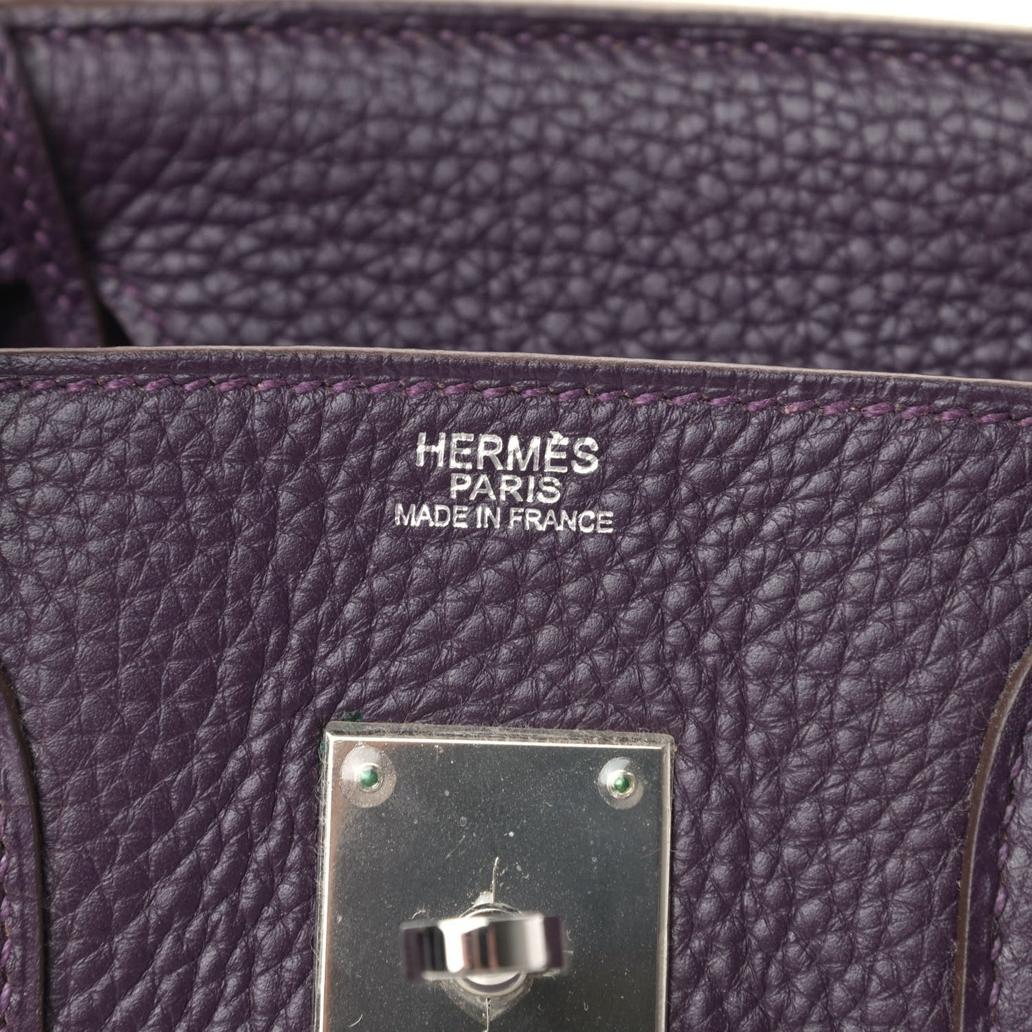 Taurillon Clemence Birkin 30 Raisin