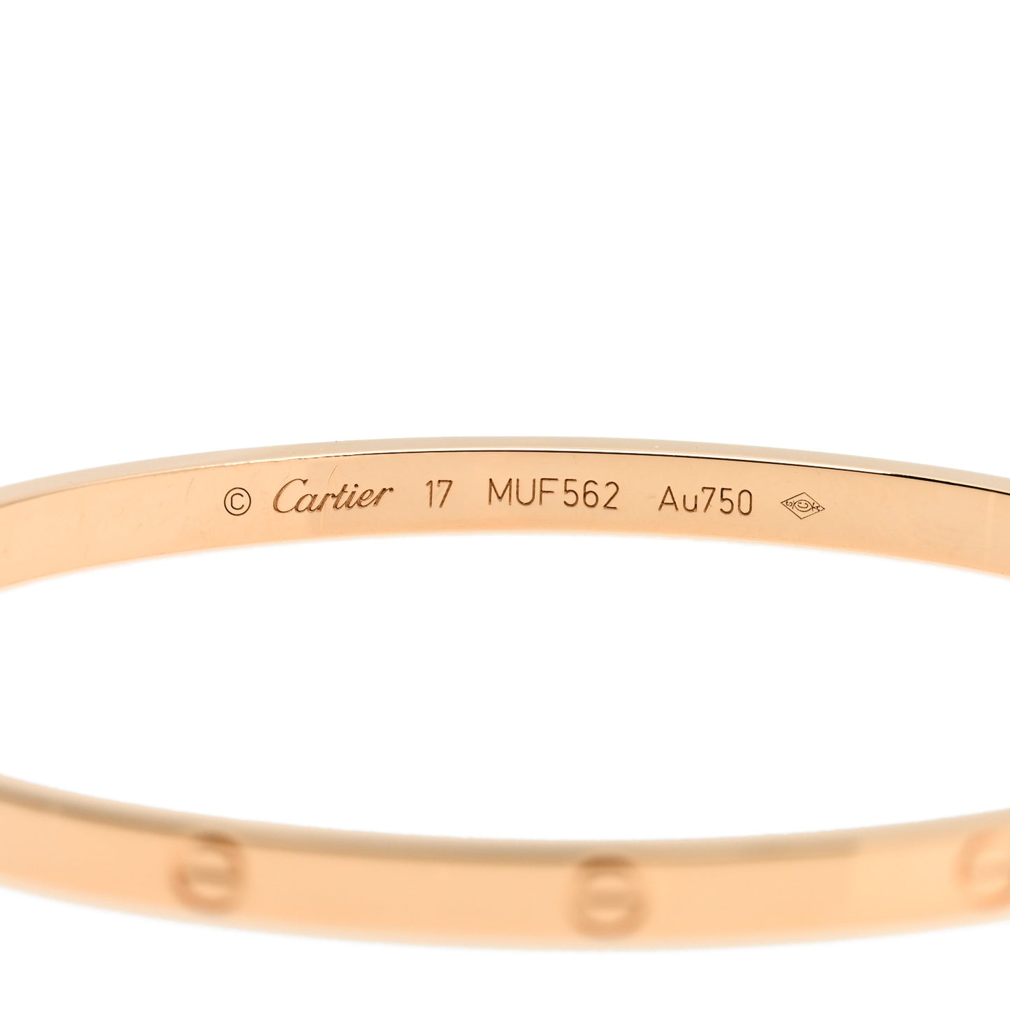 18K Pink Gold Small LOVE Bracelet 17