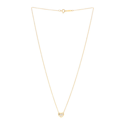 Tiffany 18K Yellow Gold Diamond Heart Pave Pendant Necklace 3 of 5