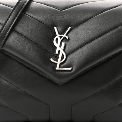 Saint Laurent Calfskin Y Quilted Monogram Toy Loulou Crossbody Bag Black 7 of 10