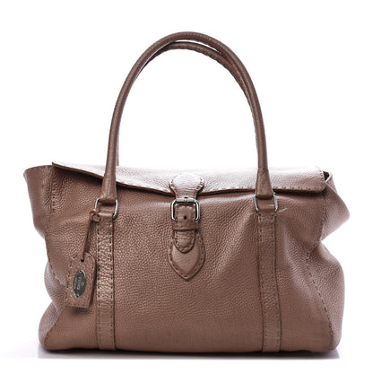 Fendi Cuoio Romano Selleria Large Linda Satchel Bronzo 1 of 23