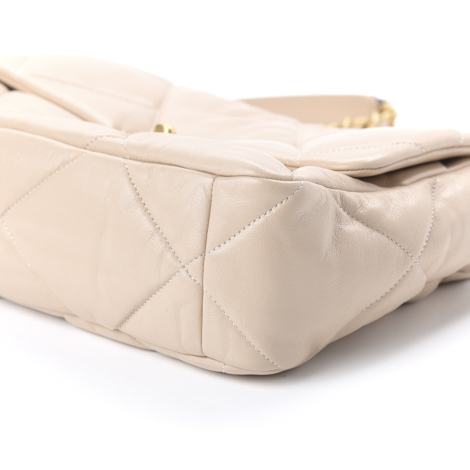 Chanel Lambskin Quilted Large 19 Flap Beige 7 of 11
