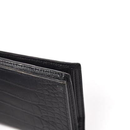 Hermes Matte Alligator Bearn Wallet Black 7 of 10
