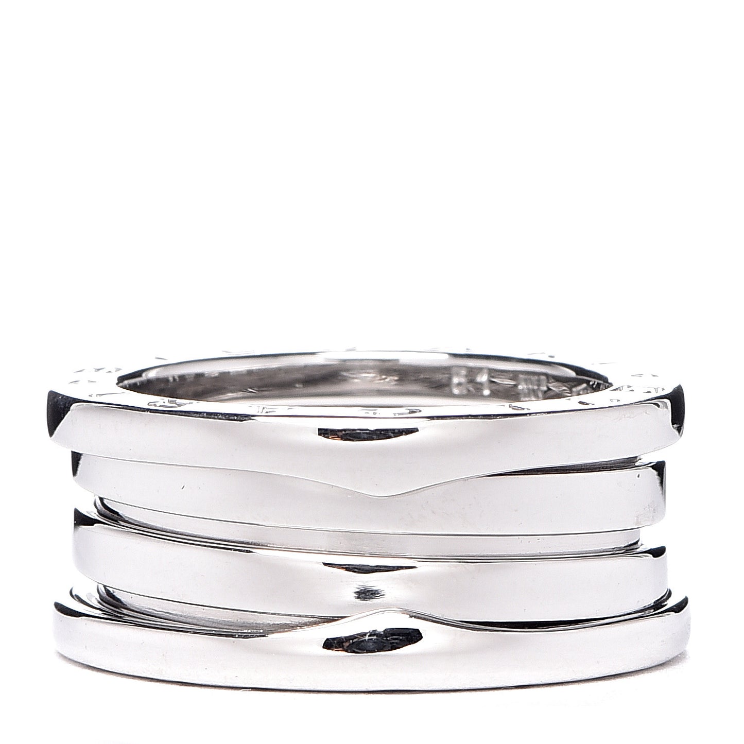 18K White Gold B.Zero1 Three-Band Ring 51 5.75
