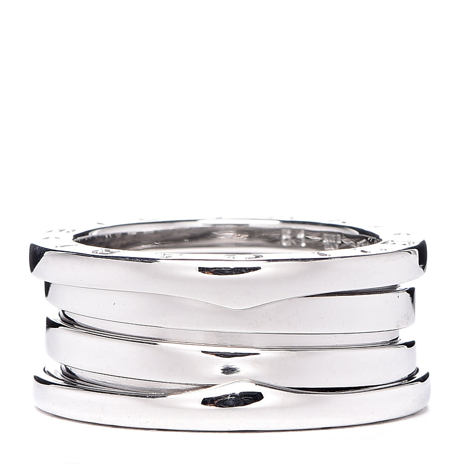 Bulgari 18K White Gold B.Zero1 Three-Band Ring 51 5.75 1 of 6