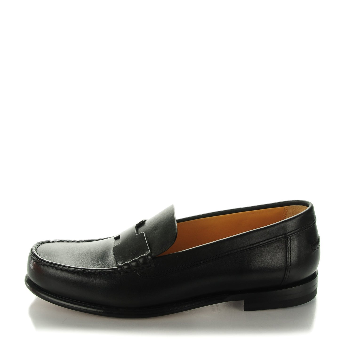 Tuscan Calfskin Kennedy Moccasin Loafers 38 Black