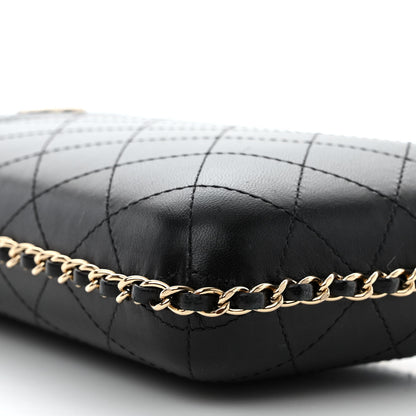 Chanel Lambskin Quilted Chain Around Phone Holder Black 9 of 10