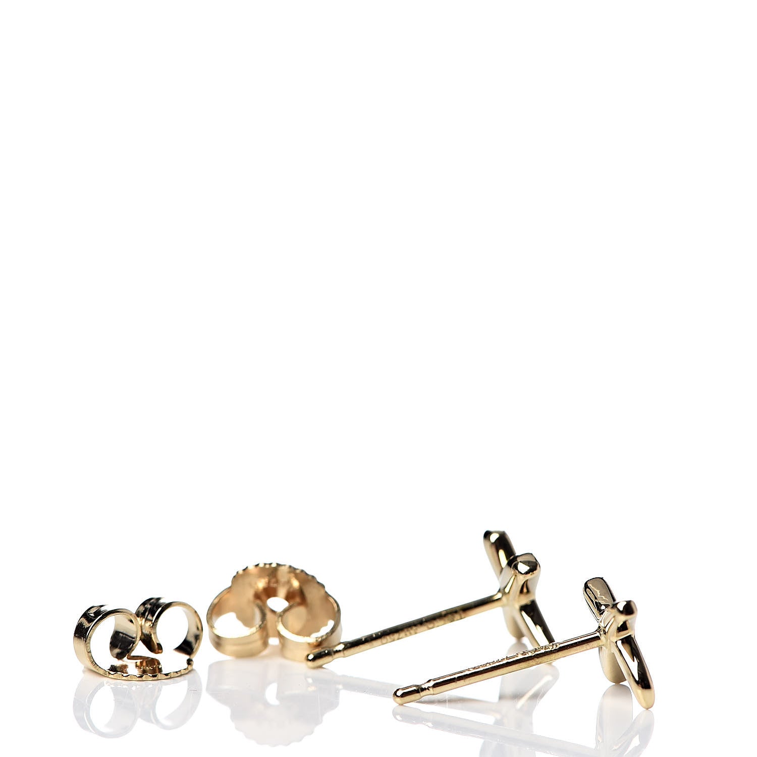 Tiffany 18K Yellow Gold Mini Paloma's Graffiti X Earrings 3 of 5