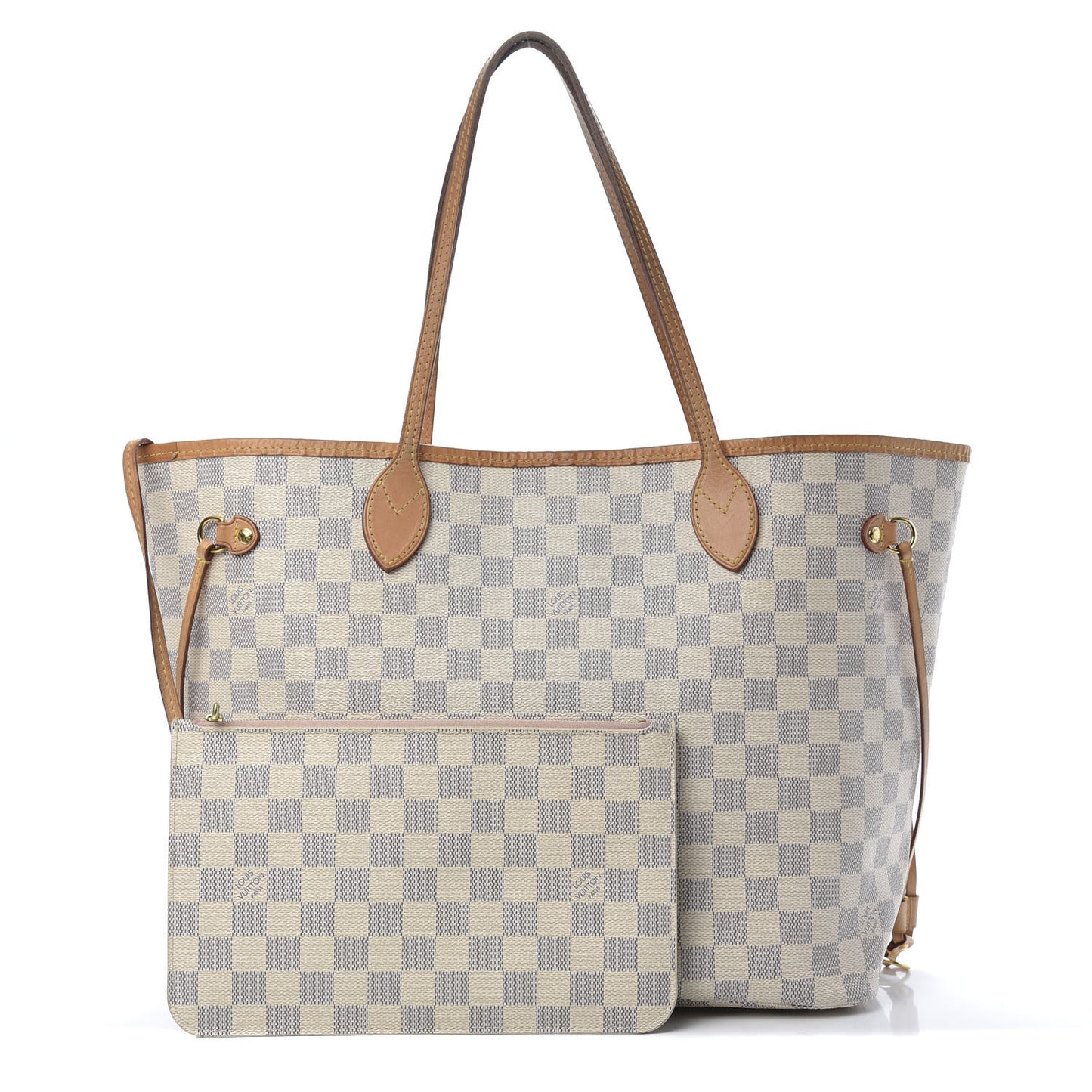 Damier Azur Neo Neverfull MM Rose Ballerine