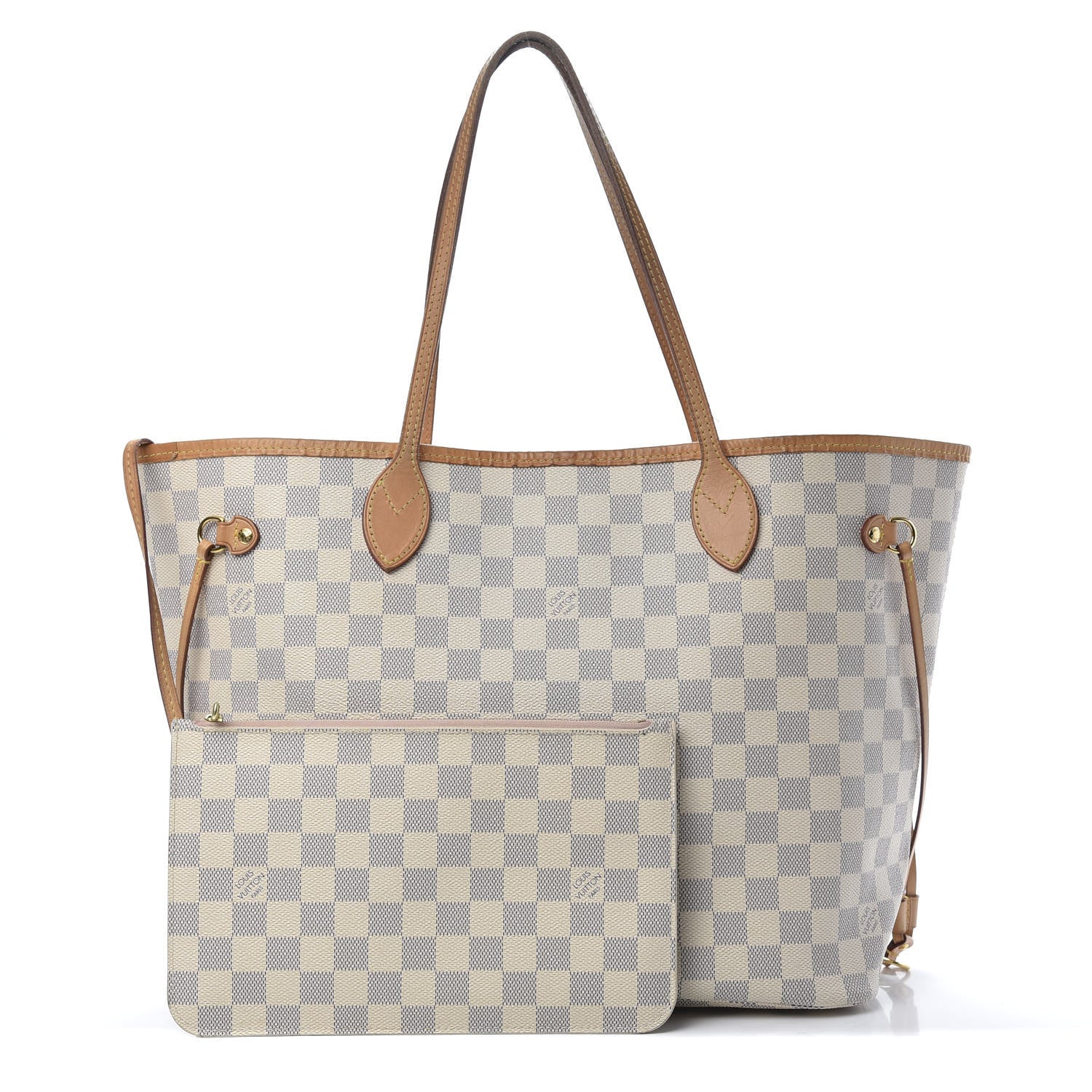 Louis Vuitton Damier Azur Neo Neverfull MM Rose Ballerine 1 of 15