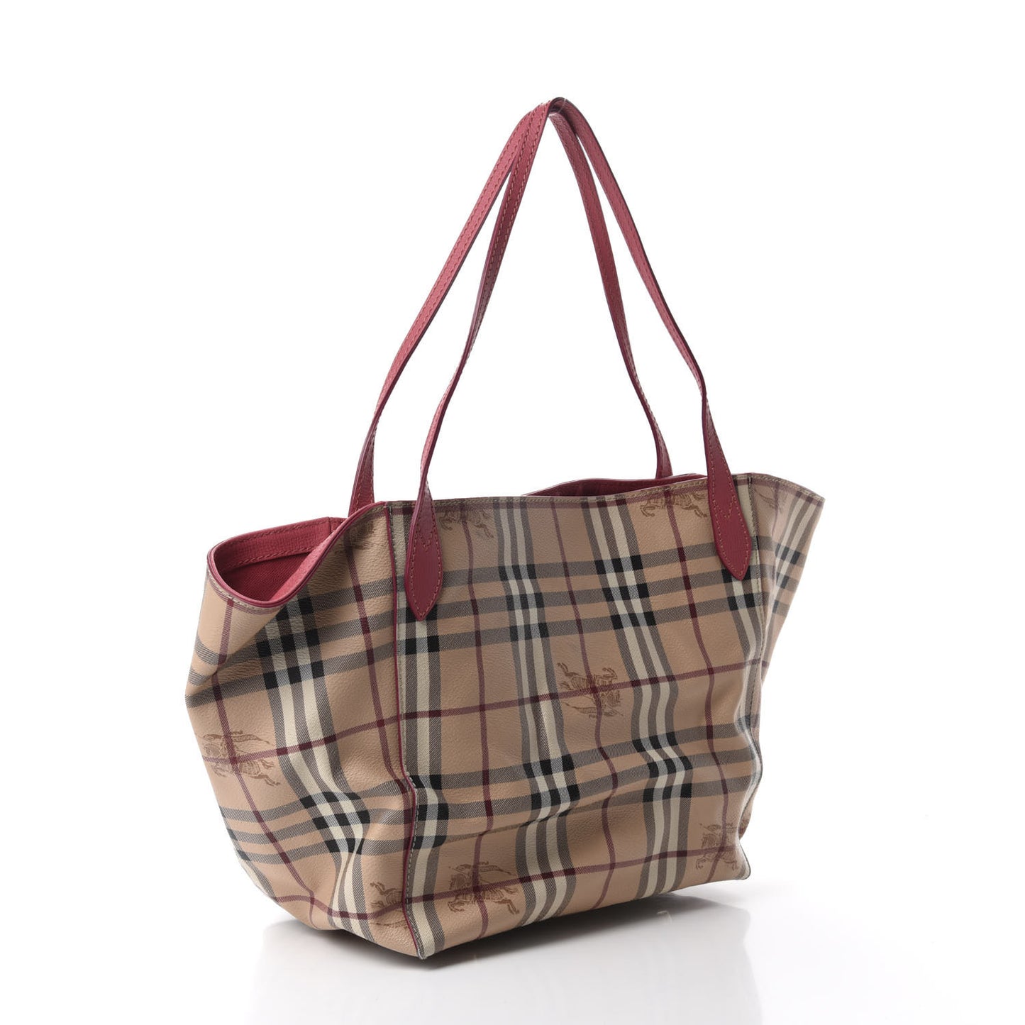Haymarket Check Small Canterbury Tote Dark Pink