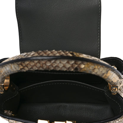 Louis Vuitton Metallic Python Capucines Mini Gold Silver 4 of 7