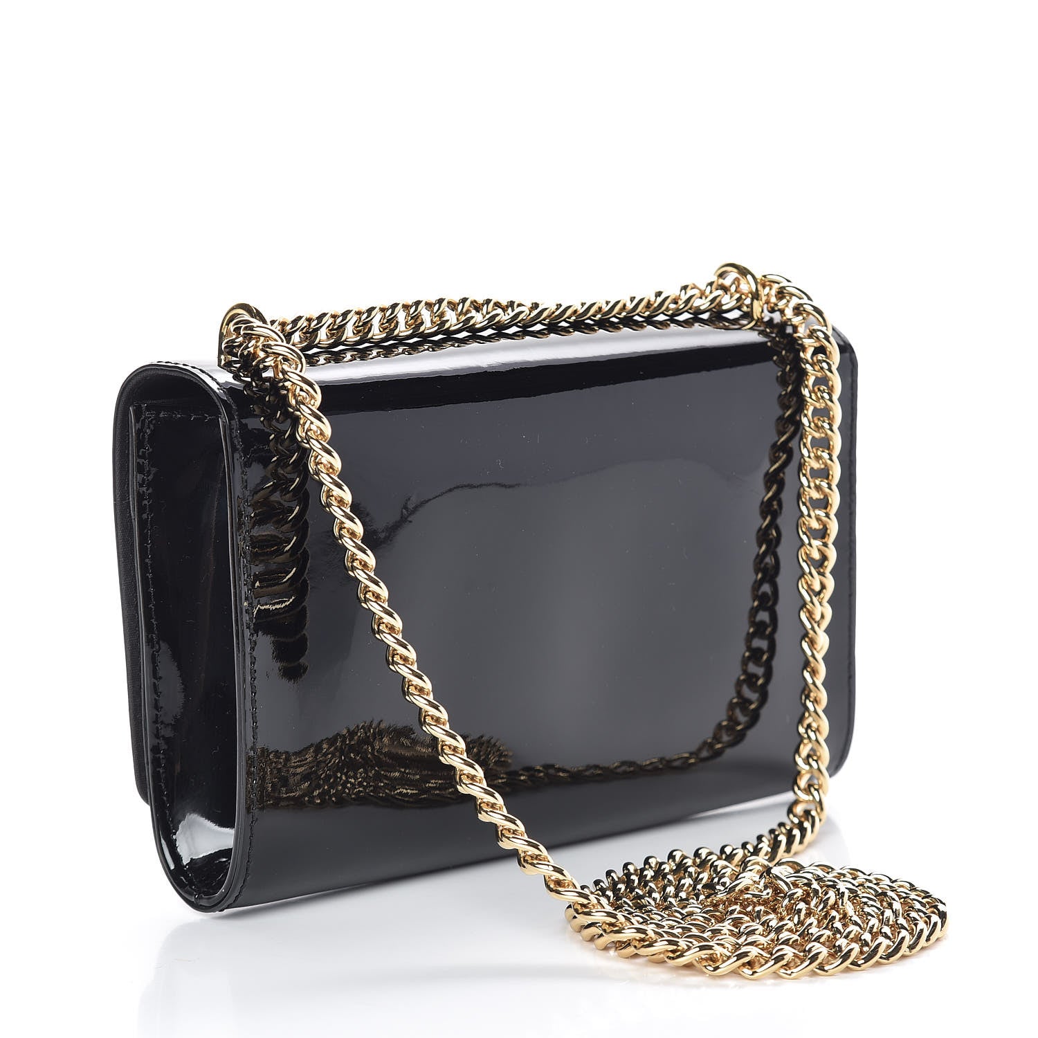 Louis Vuitton Patent Chain Louise MM Black 3 of 9